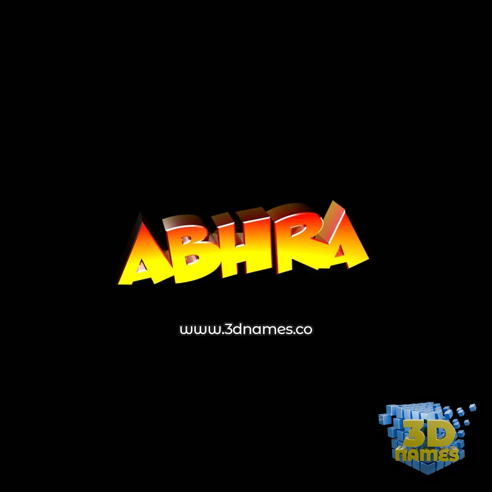 abhra in Black Background style - 3D name wallpaper