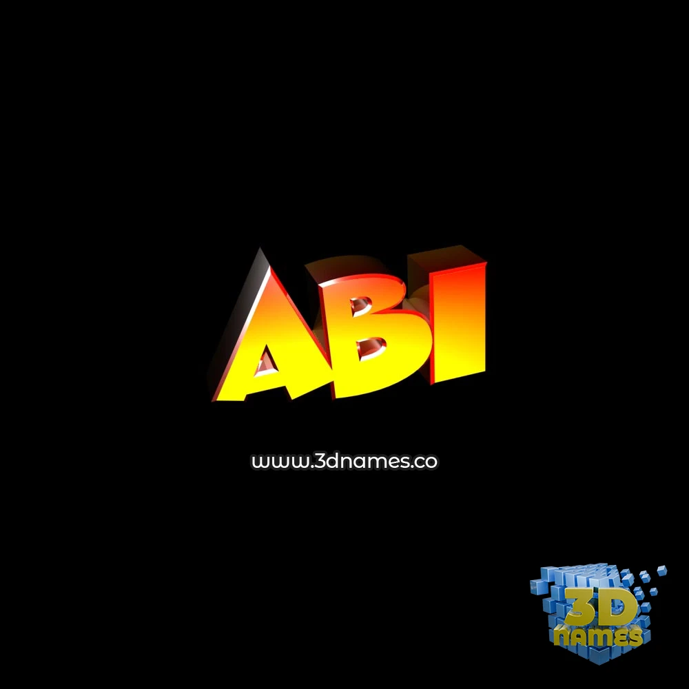 abi in Black Background style - 3D name wallpaper