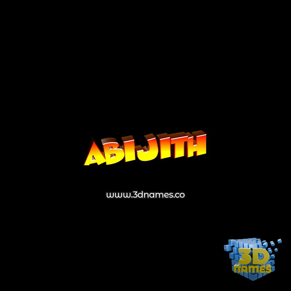 abijith in Black Background style - 3D name wallpaper