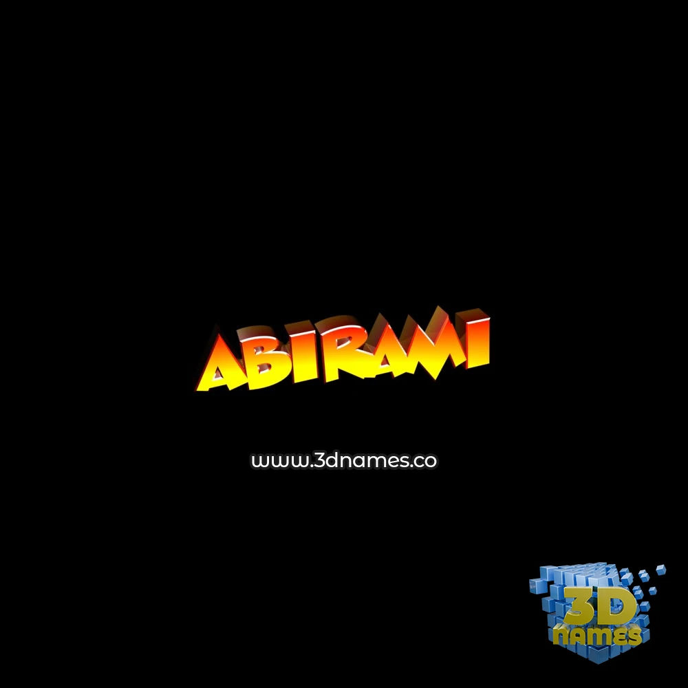 abirami in Black Background style - 3D name wallpaper