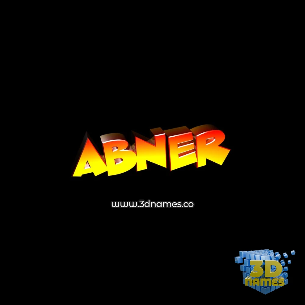 abner in Black Background style - 3D name wallpaper