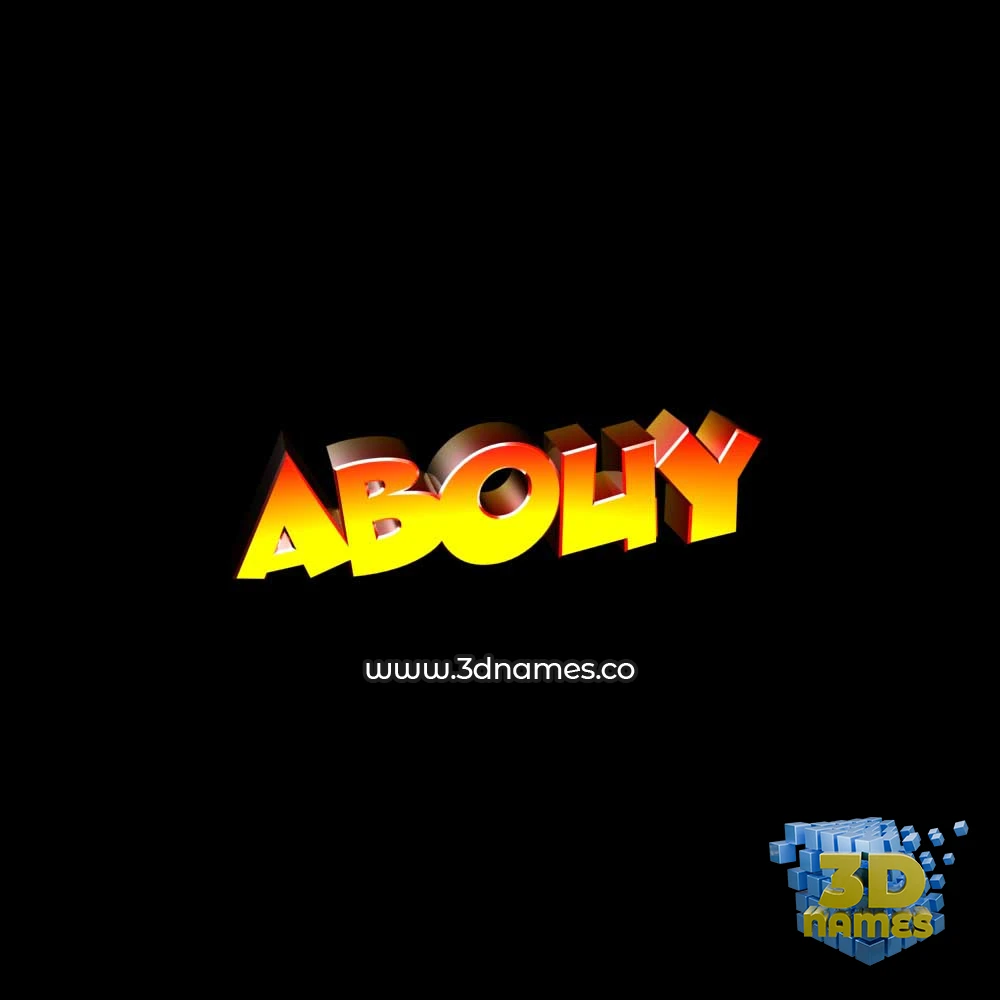 abouy in Black Background style - 3D name wallpaper