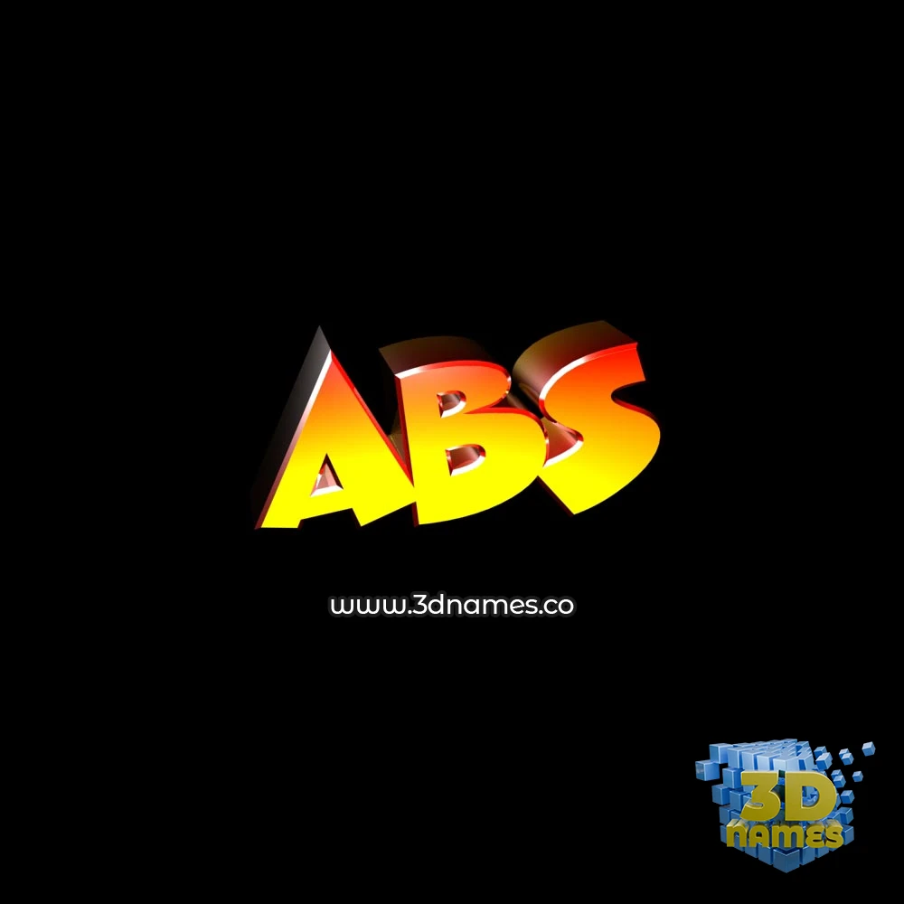 abs in Black Background style - 3D name wallpaper