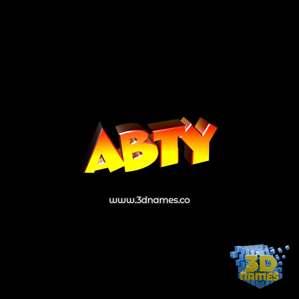 abty in Black Background style - 3D name wallpaper
