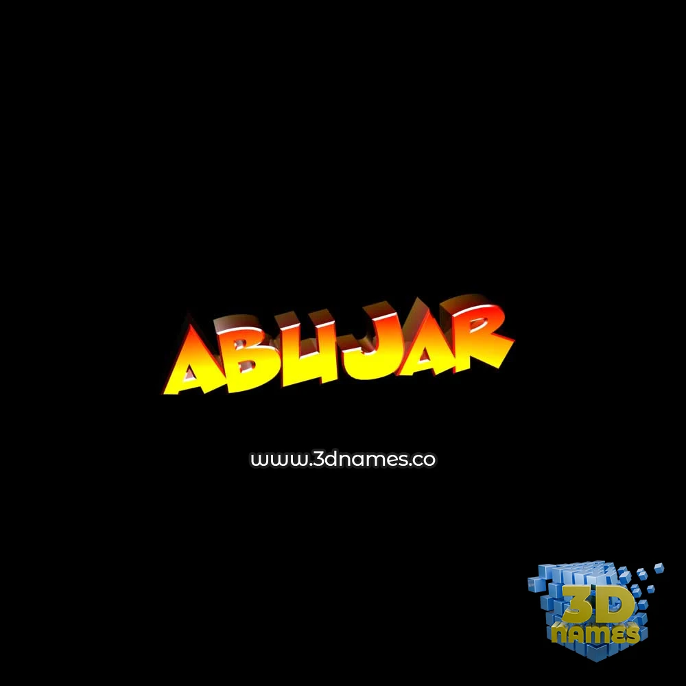 abujar in Black Background style - 3D name wallpaper
