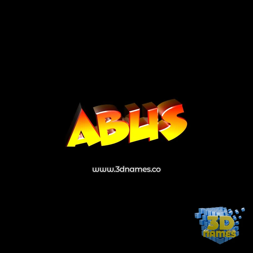 abus in Black Background style - 3D name wallpaper