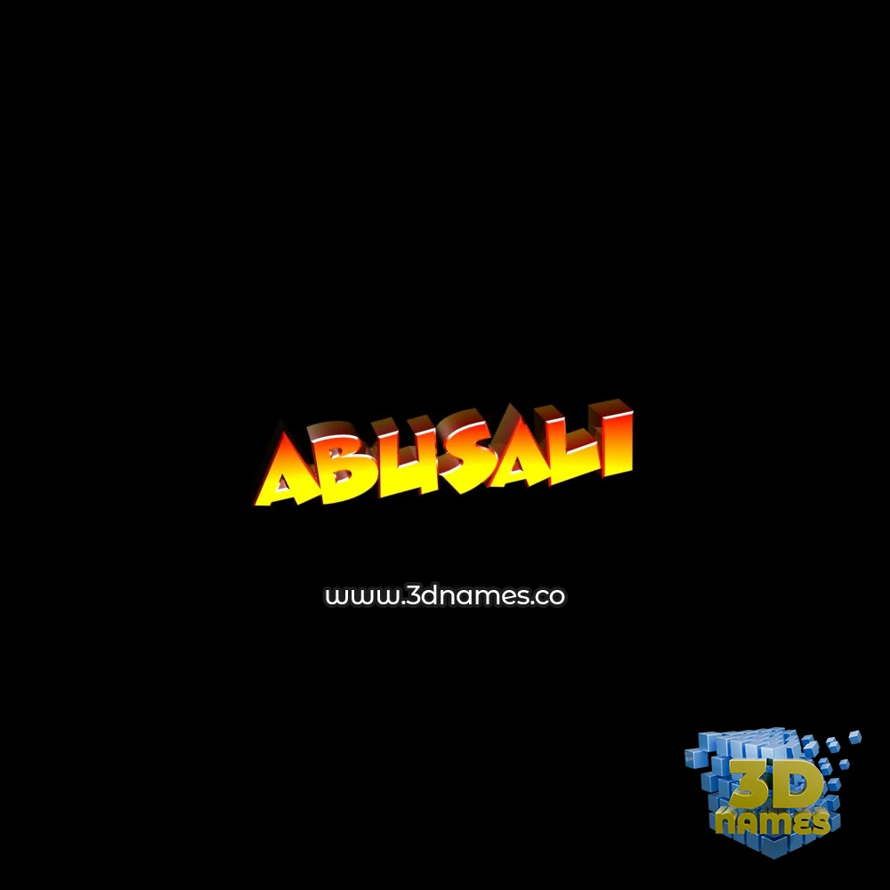 abusali in Black Background style - 3D name wallpaper