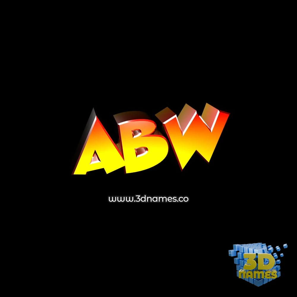 abw in Black Background style - 3D name wallpaper
