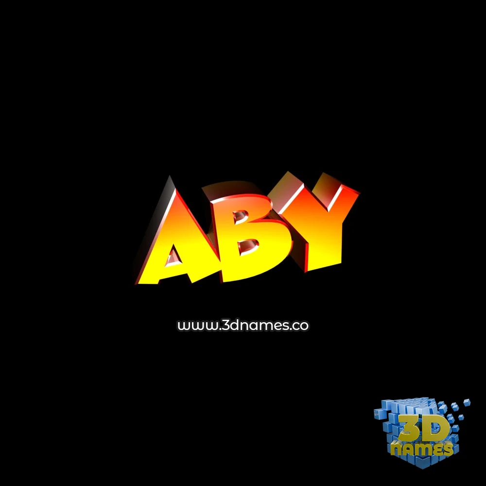 aby in Black Background style - 3D name wallpaper