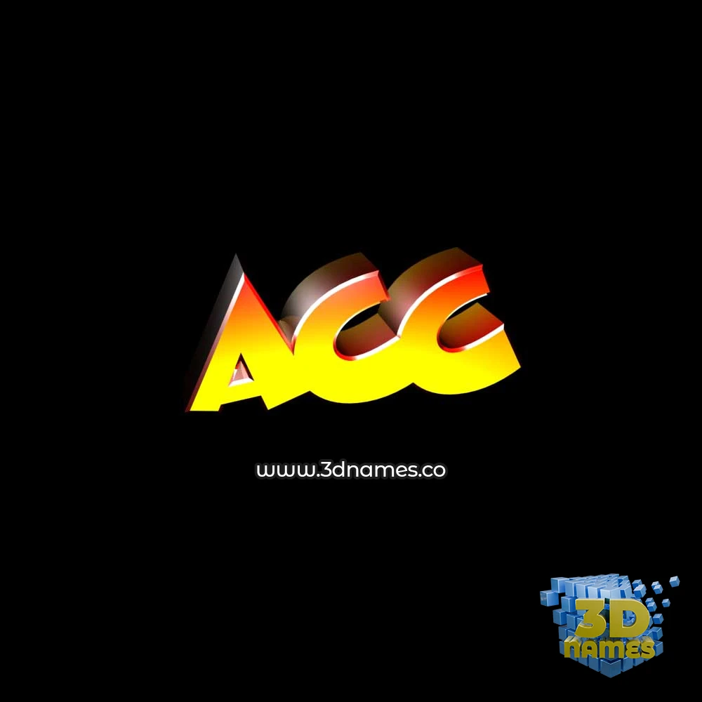 acc in Black Background style - 3D name wallpaper