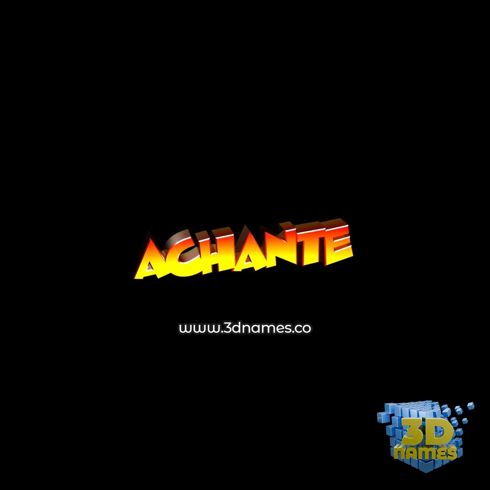 achante in Black Background style - 3D name wallpaper