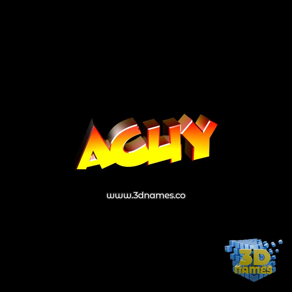 acuy in Black Background style - 3D name wallpaper