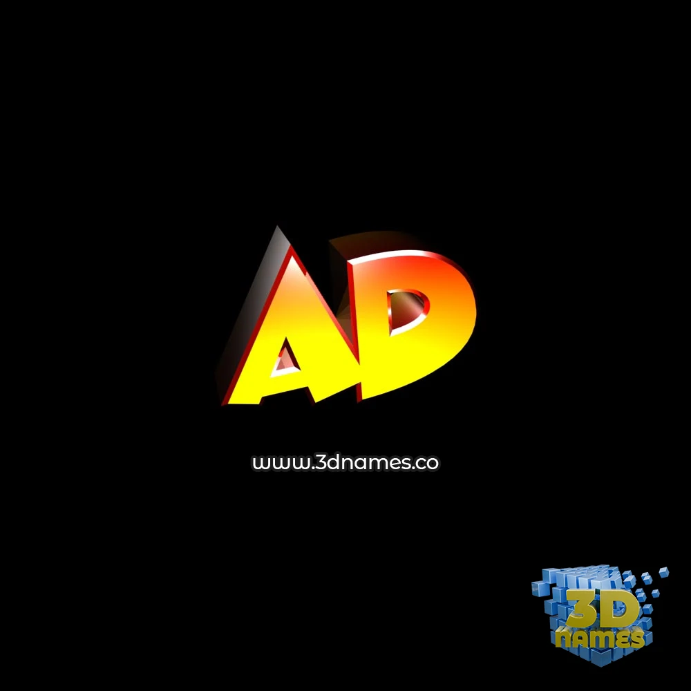 ad in Black Background style - 3D name wallpaper
