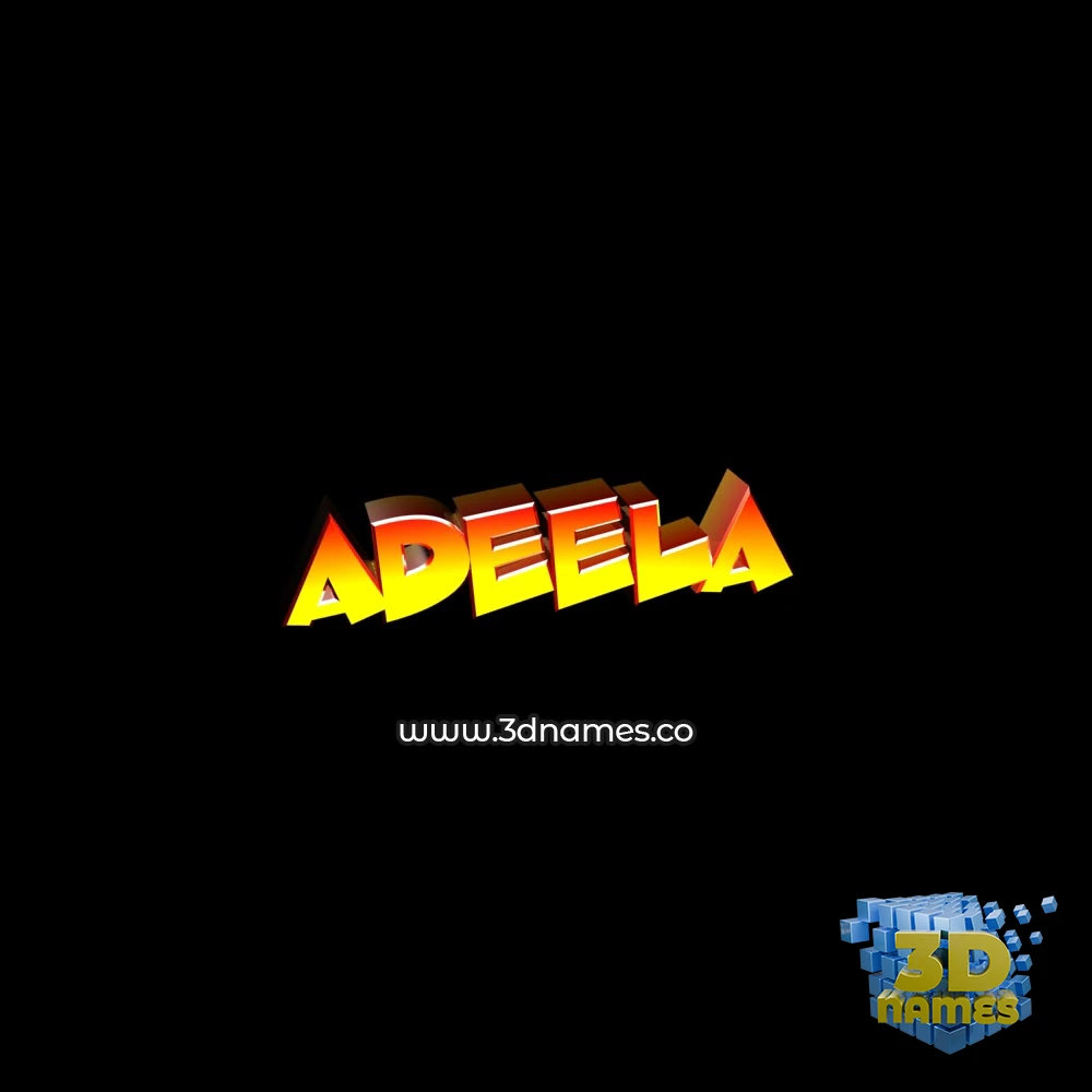 adeela in Black Background style - 3D name wallpaper