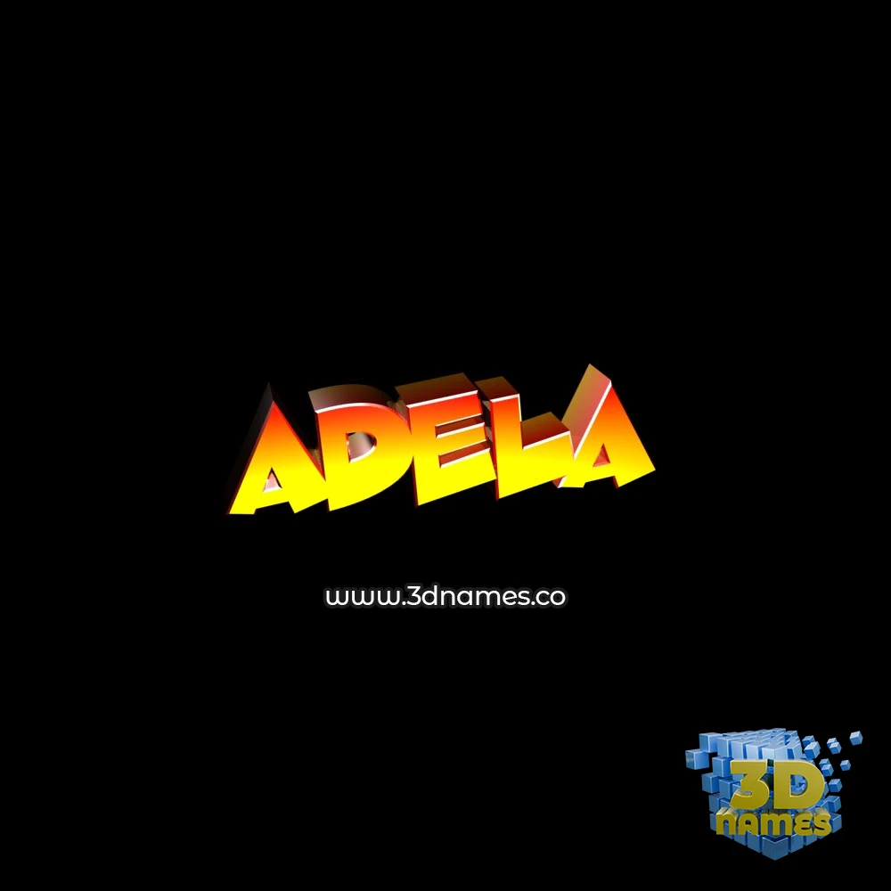 adela in Black Background style - 3D name wallpaper
