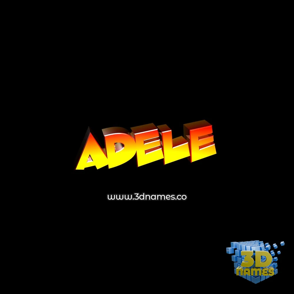 adele in Black Background style - 3D name wallpaper