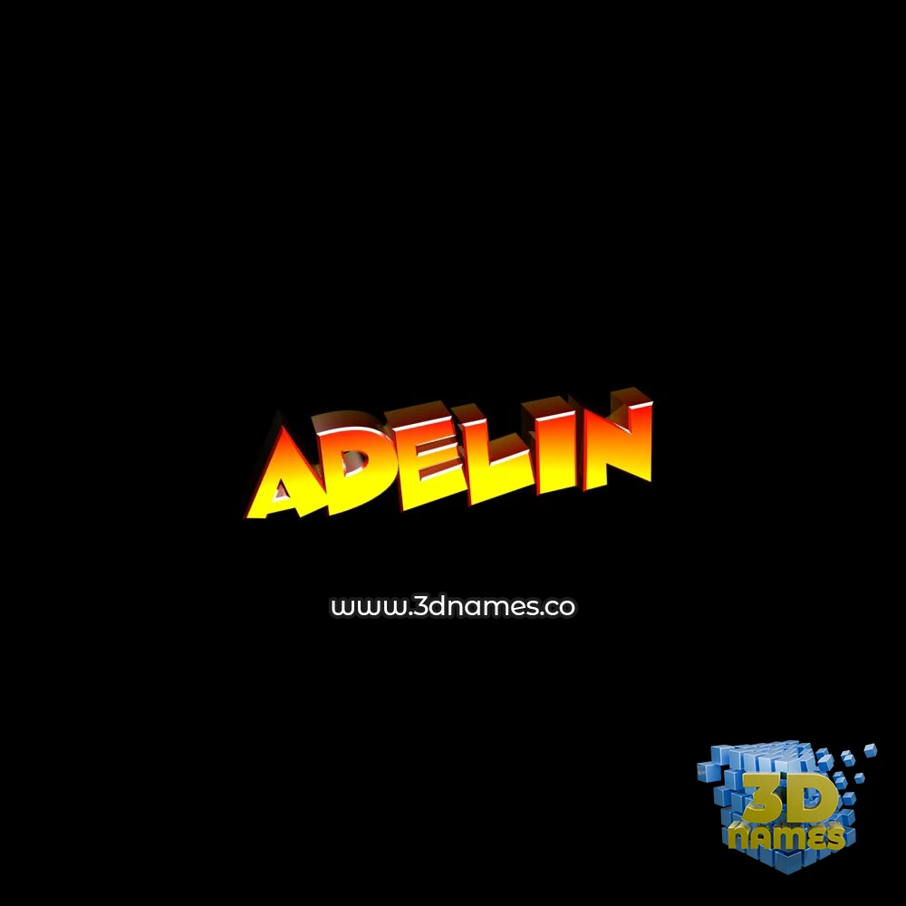 adelin in Black Background style - 3D name wallpaper