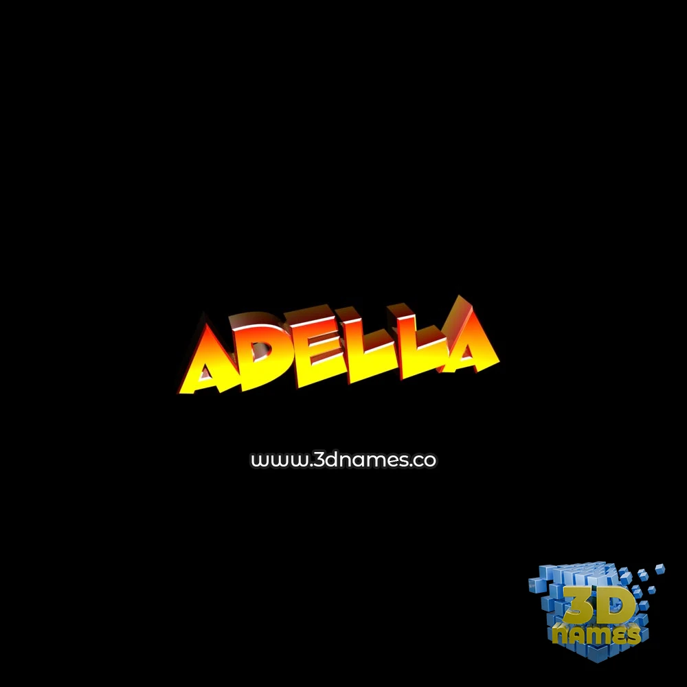 adella in Black Background style - 3D name wallpaper