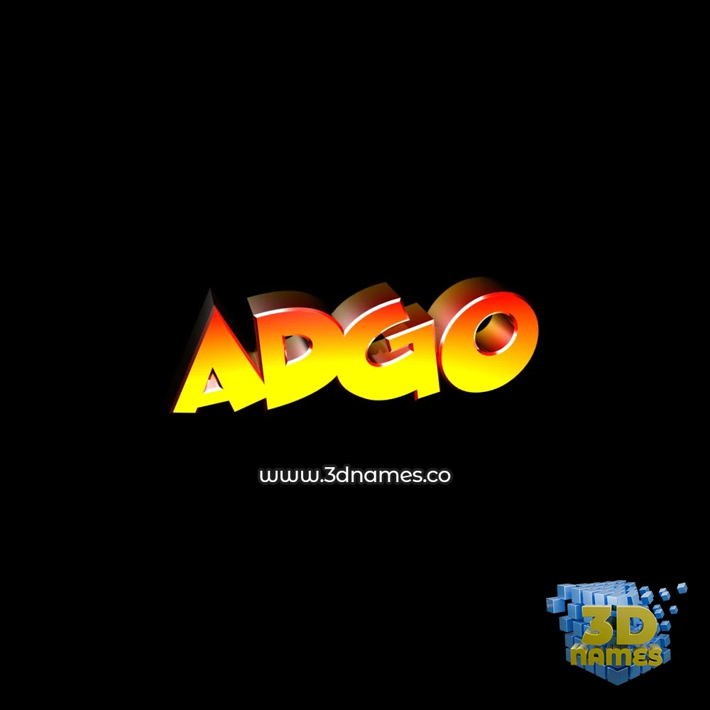 adgo in Black Background style - 3D name wallpaper
