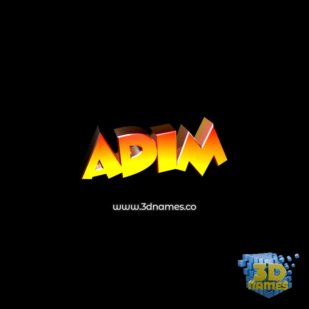 adim in Black Background style - 3D name wallpaper