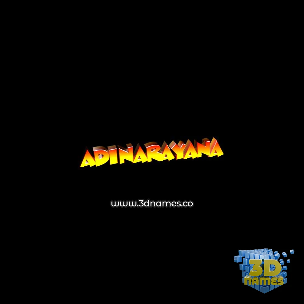 adinarayana in Black Background style - 3D name wallpaper