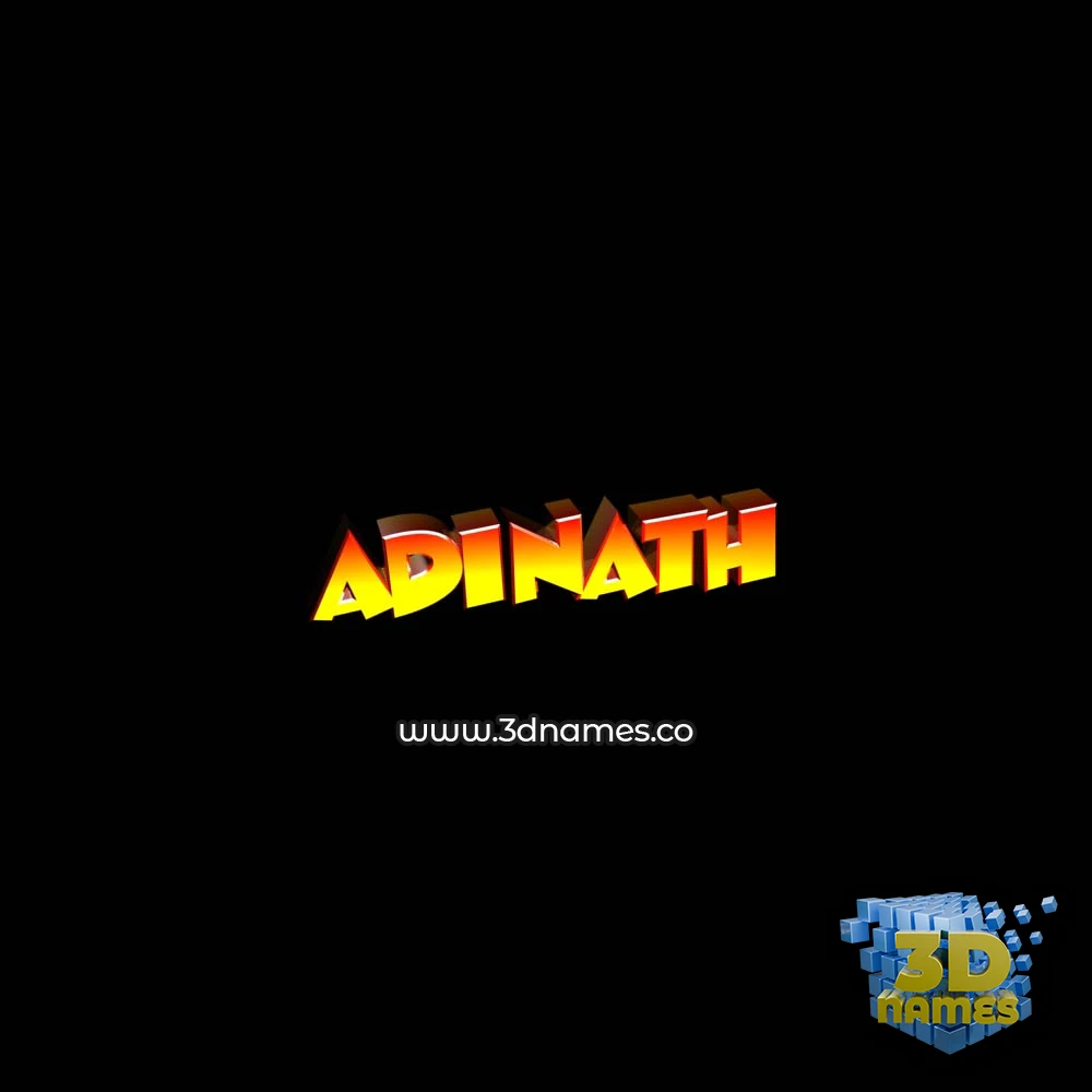 adinath in Black Background style - 3D name wallpaper
