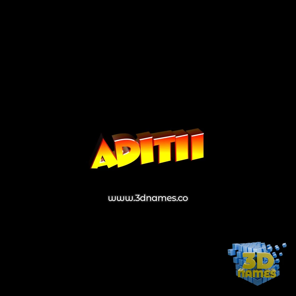 aditii in Black Background style - 3D name wallpaper