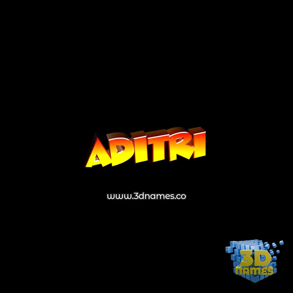 aditri in Black Background style - 3D name wallpaper
