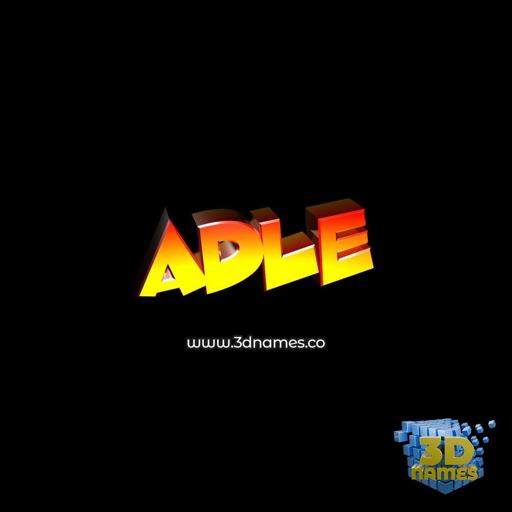 adle in Black Background style - 3D name wallpaper