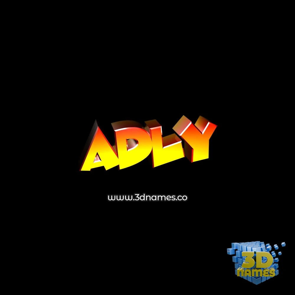 adly in Black Background style - 3D name wallpaper