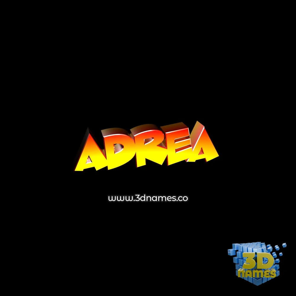 adrea in Black Background style - 3D name wallpaper
