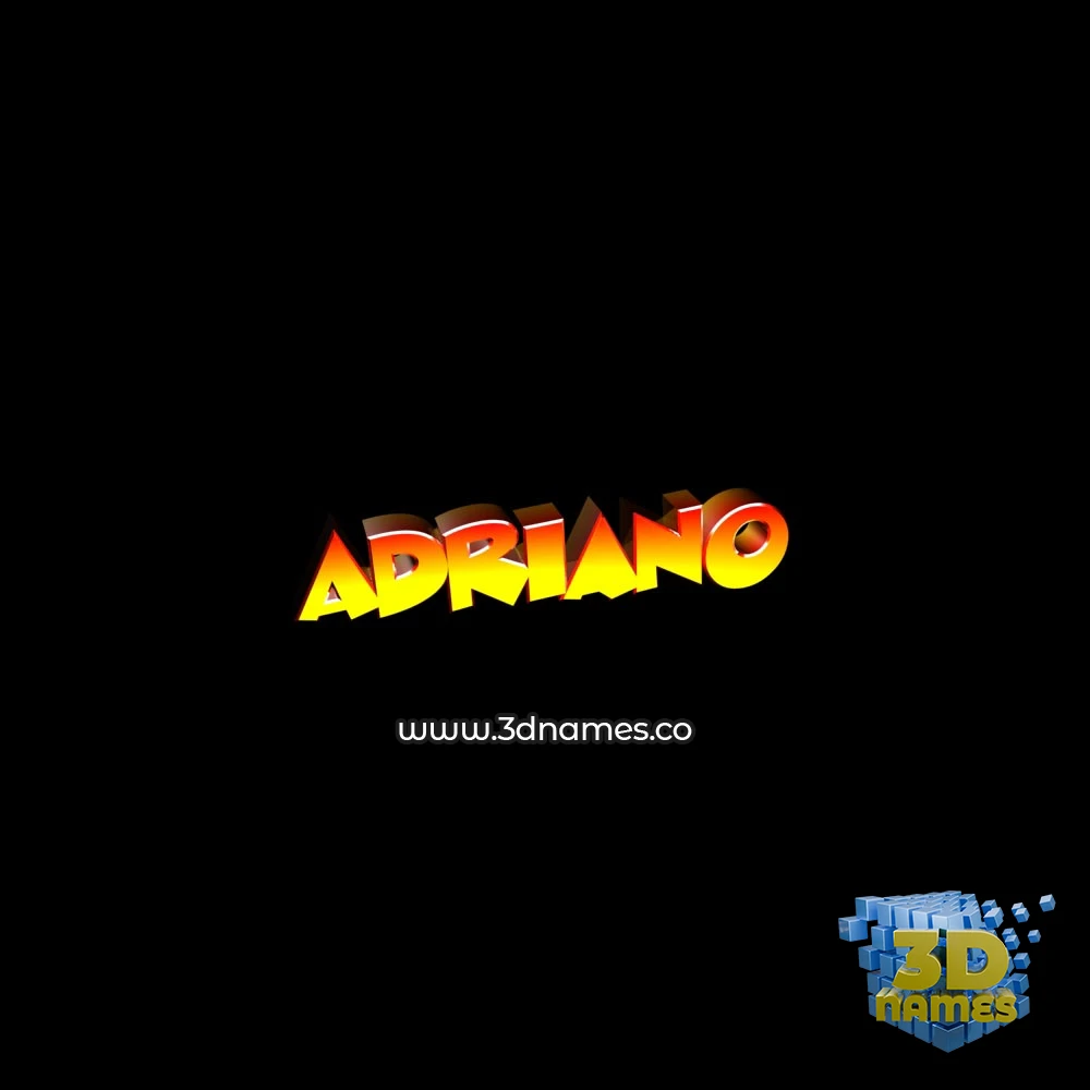 adriano in Black Background style - 3D name wallpaper