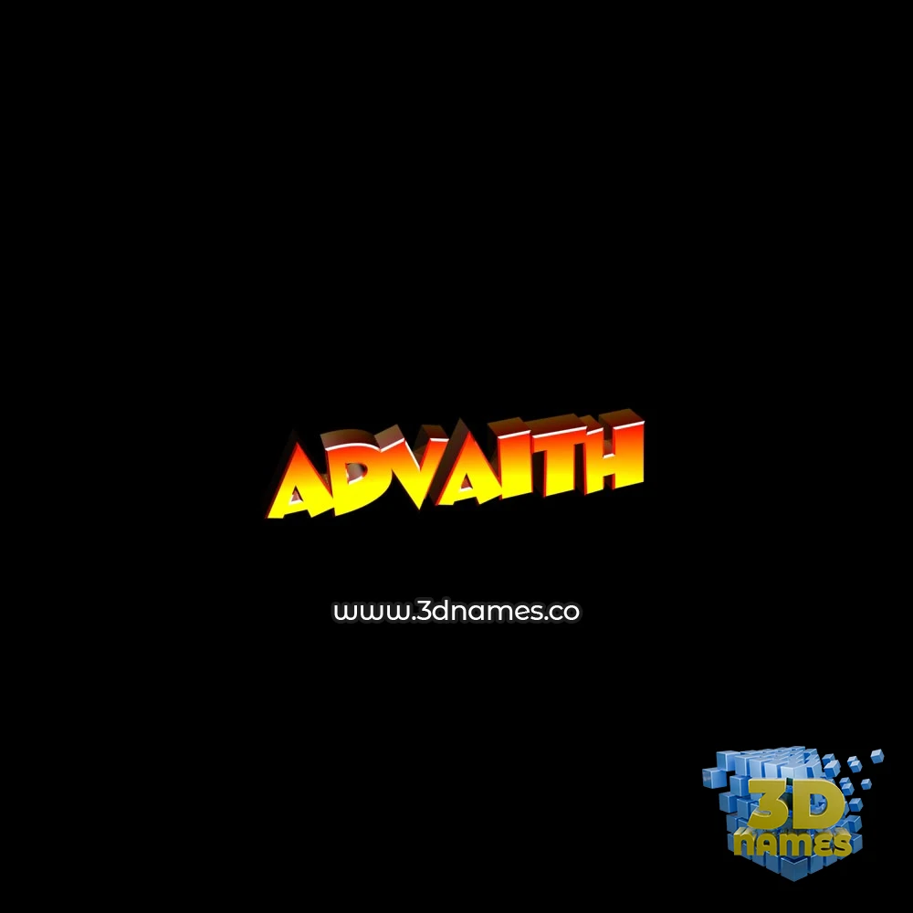 advaith in Black Background style - 3D name wallpaper