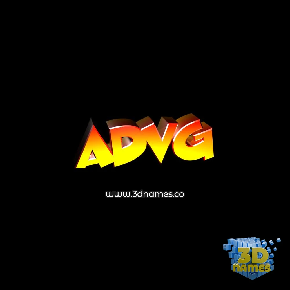 advg in Black Background style - 3D name wallpaper