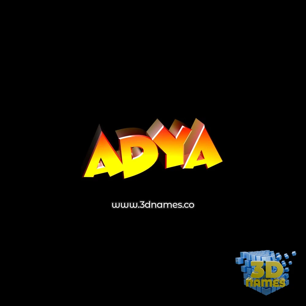 adya in Black Background style - 3D name wallpaper