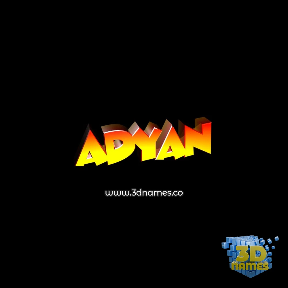 adyan in Black Background style - 3D name wallpaper
