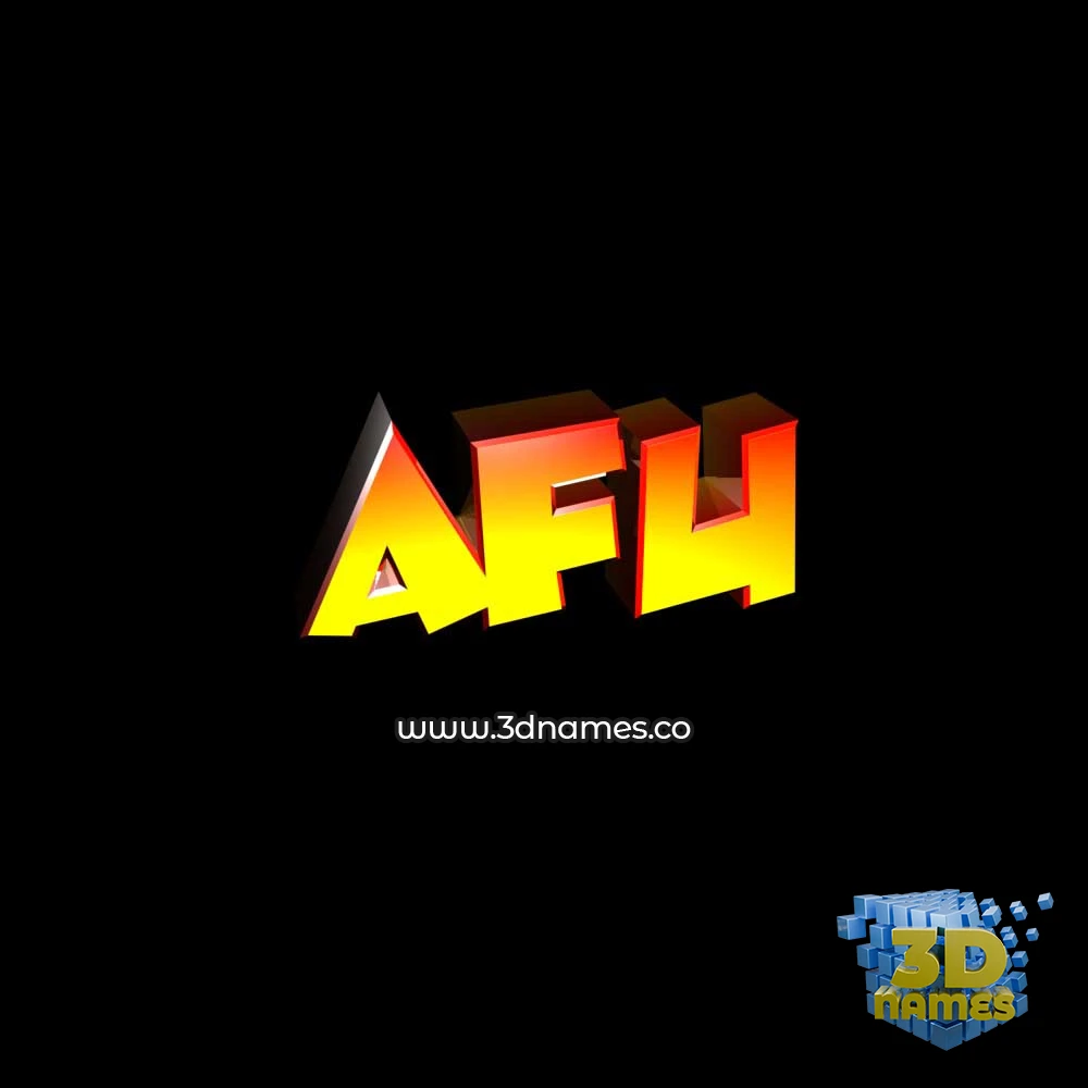 afu in Black Background style - 3D name wallpaper