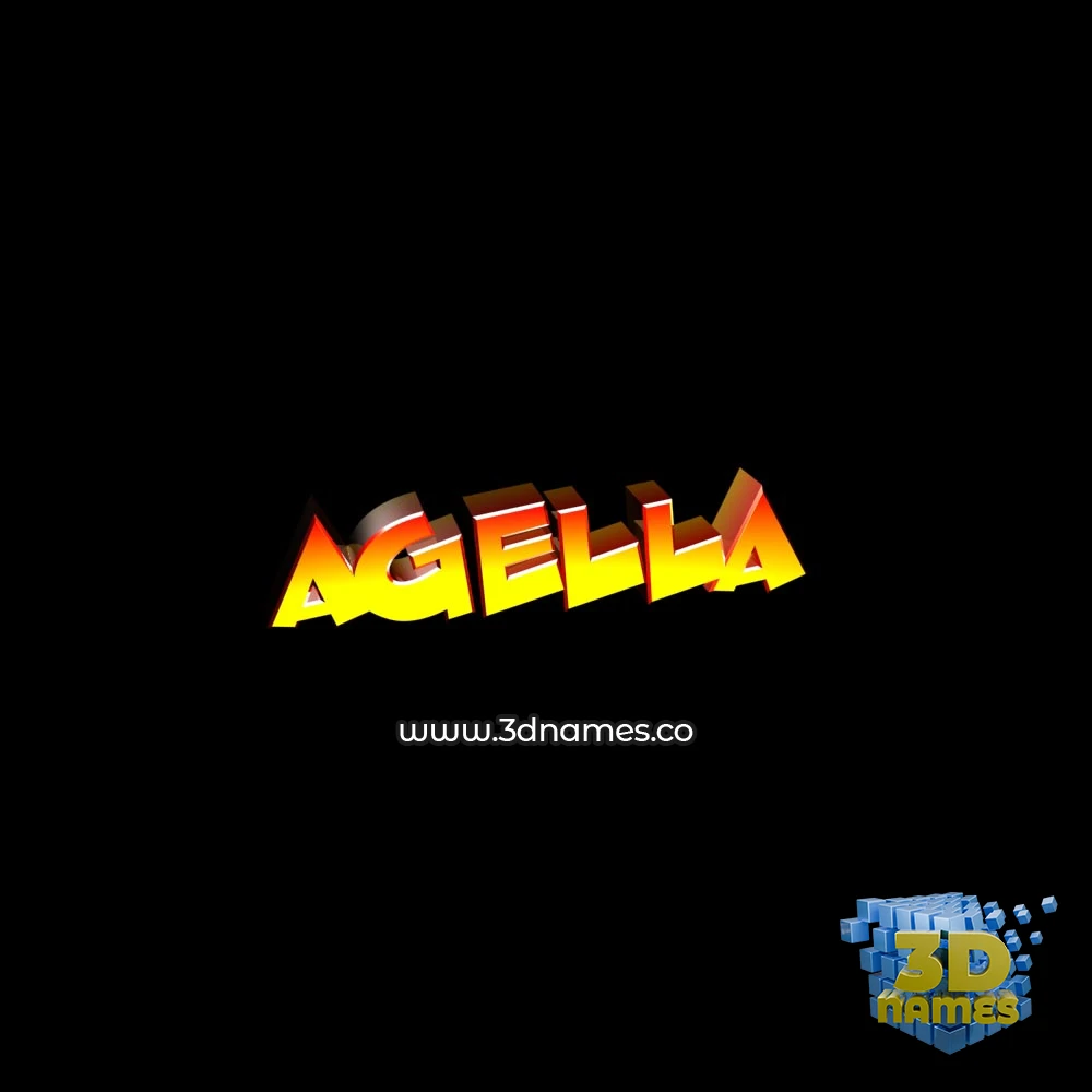 agella in Black Background style - 3D name wallpaper