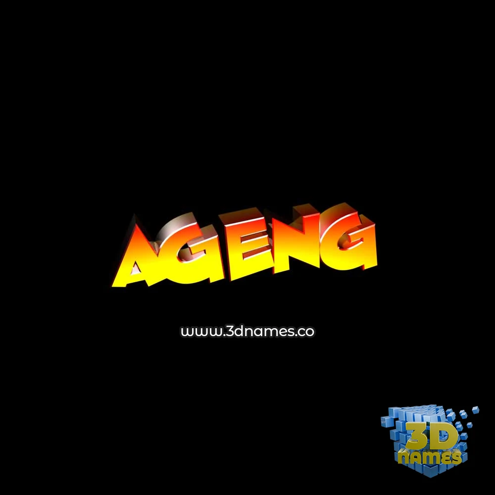 ageng in Black Background style - 3D name wallpaper