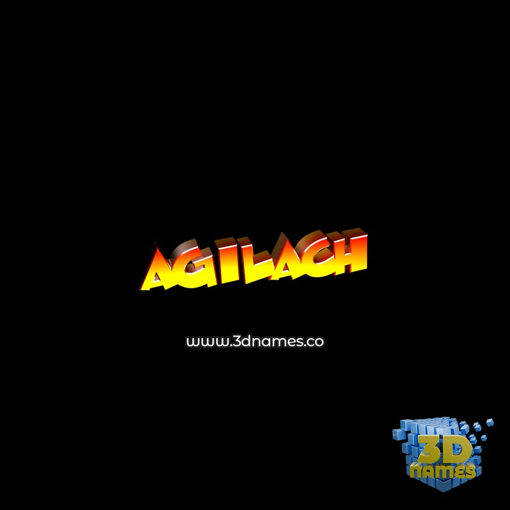 agilach in Black Background style - 3D name wallpaper