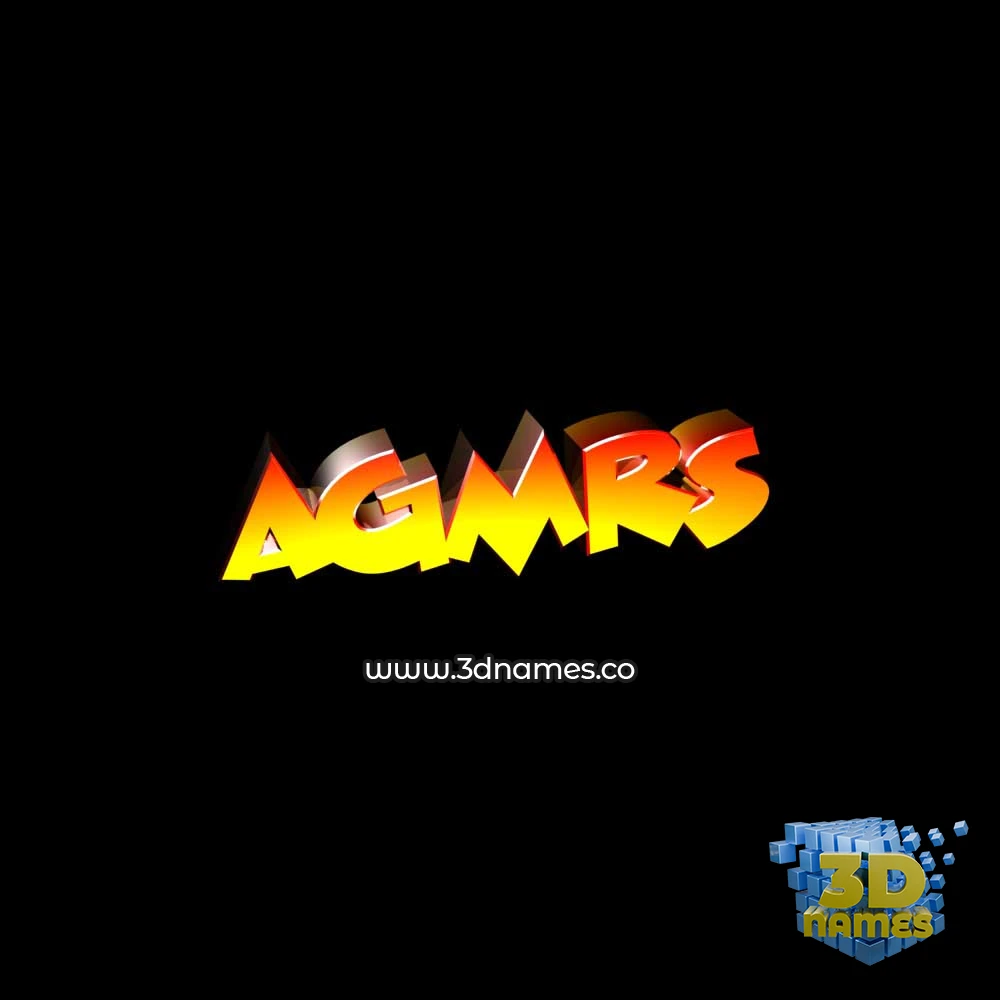 agmrs in Black Background style - 3D name wallpaper