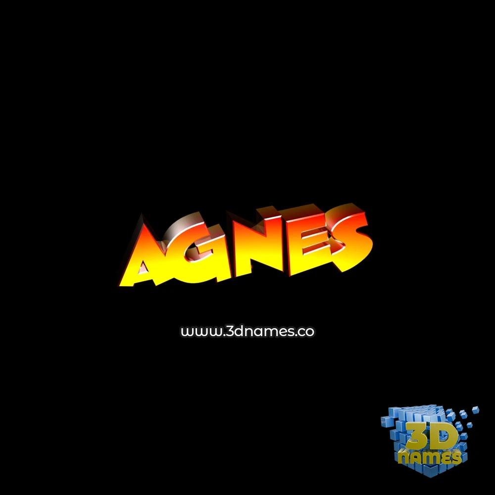agnes in Black Background style - 3D name wallpaper