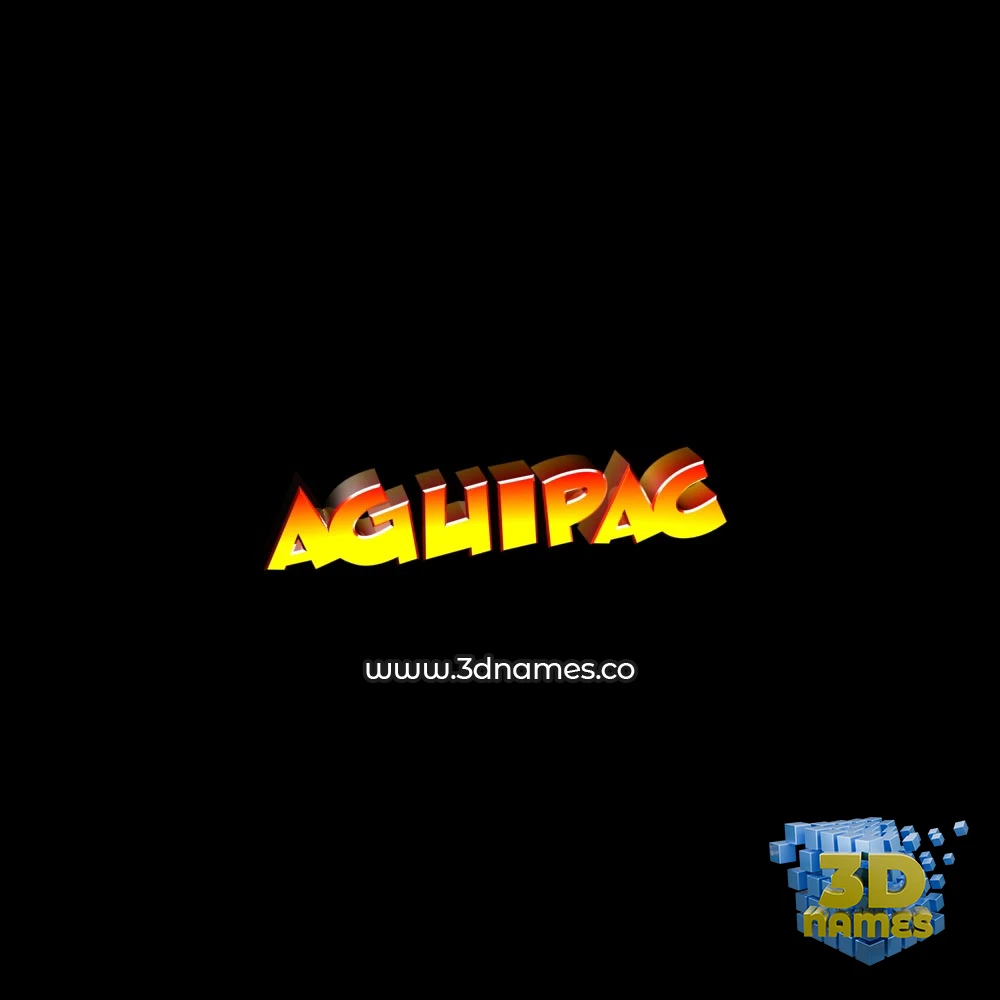 aguipac in Black Background style - 3D name wallpaper