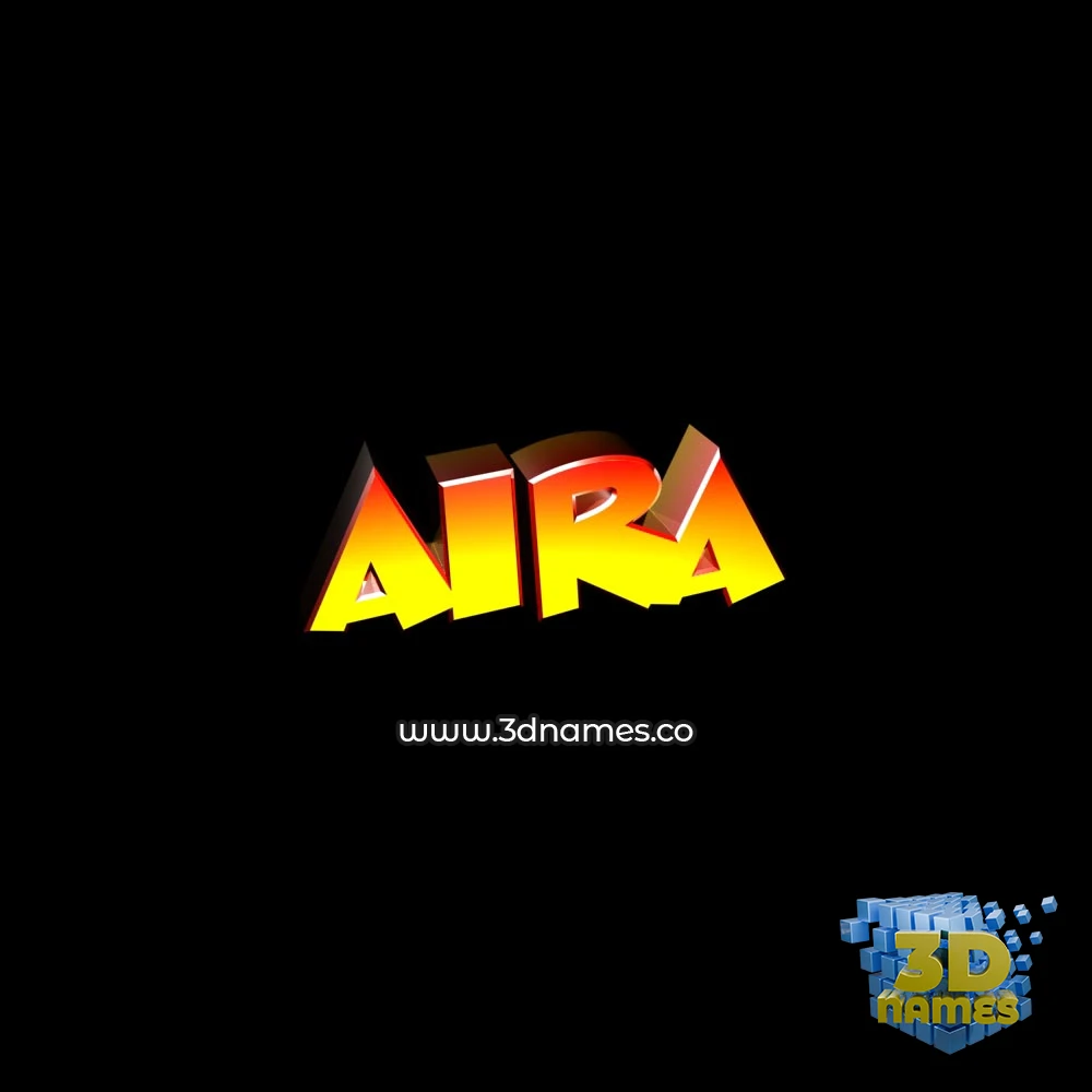 aira in Black Background style - 3D name wallpaper
