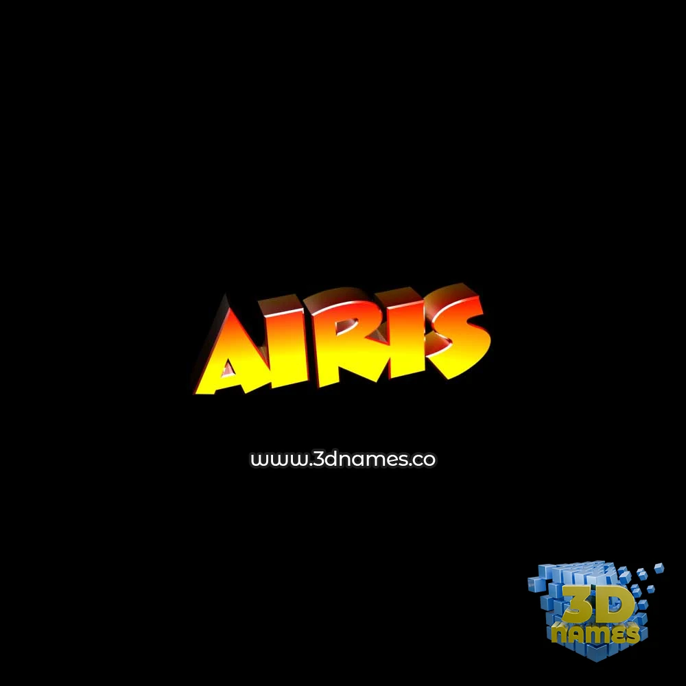 airis in Black Background style - 3D name wallpaper