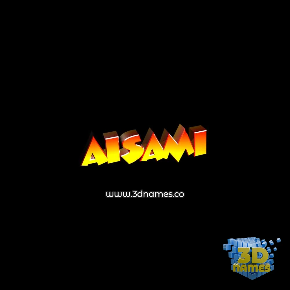 aisami in Black Background style - 3D name wallpaper