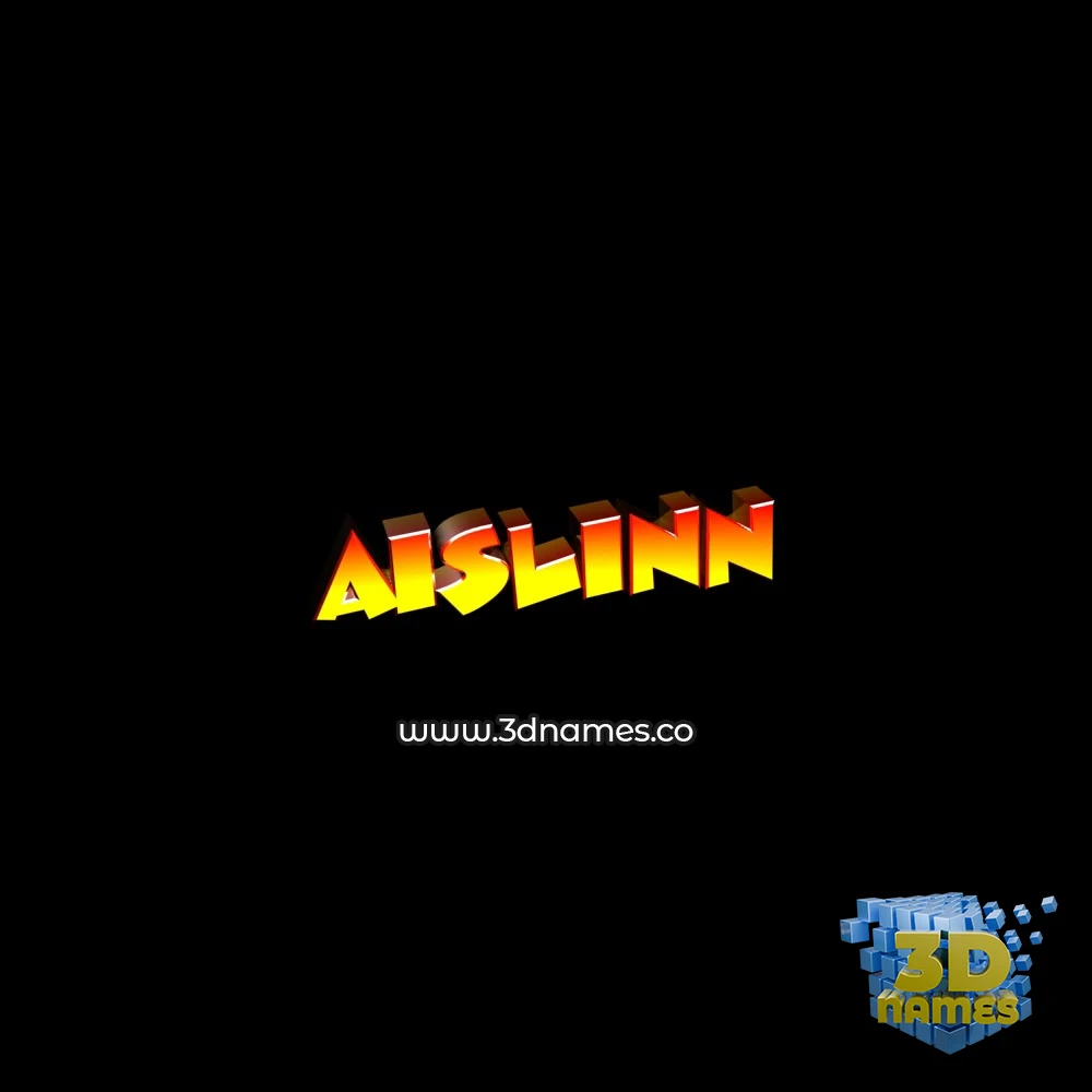 aislinn in Black Background style - 3D name wallpaper