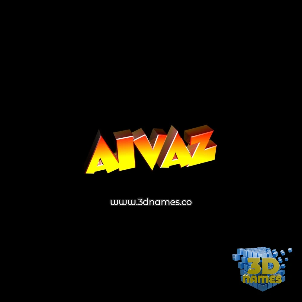 aivaz in Black Background style - 3D name wallpaper