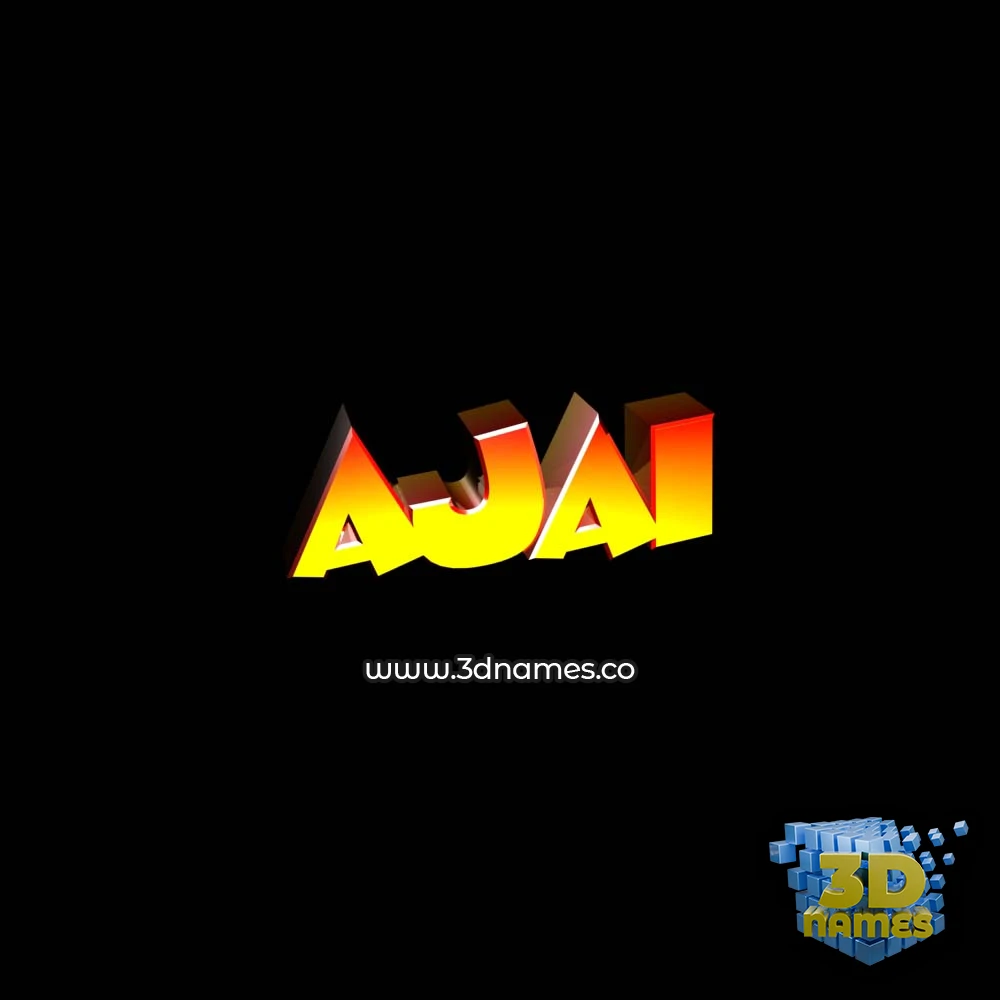 ajai in Black Background style - 3D name wallpaper