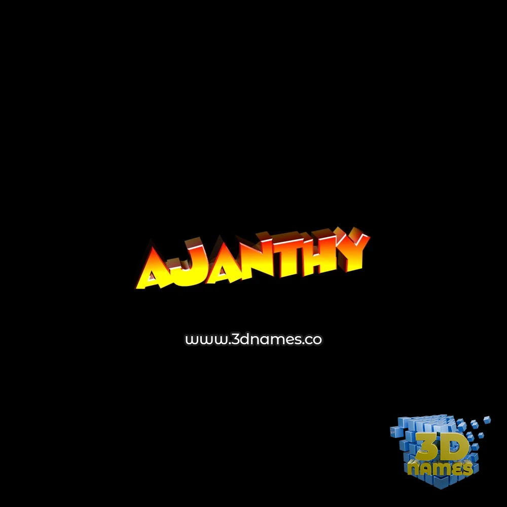 ajanthy in Black Background style - 3D name wallpaper